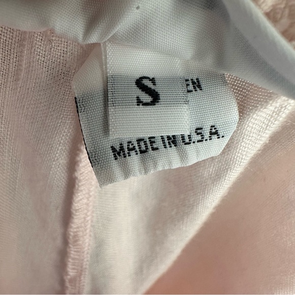 Bryn Walker 100% Linen Bloomer Pant Womens Small Light Pink High Rise Ruffle Hem - Picture 11 of 13